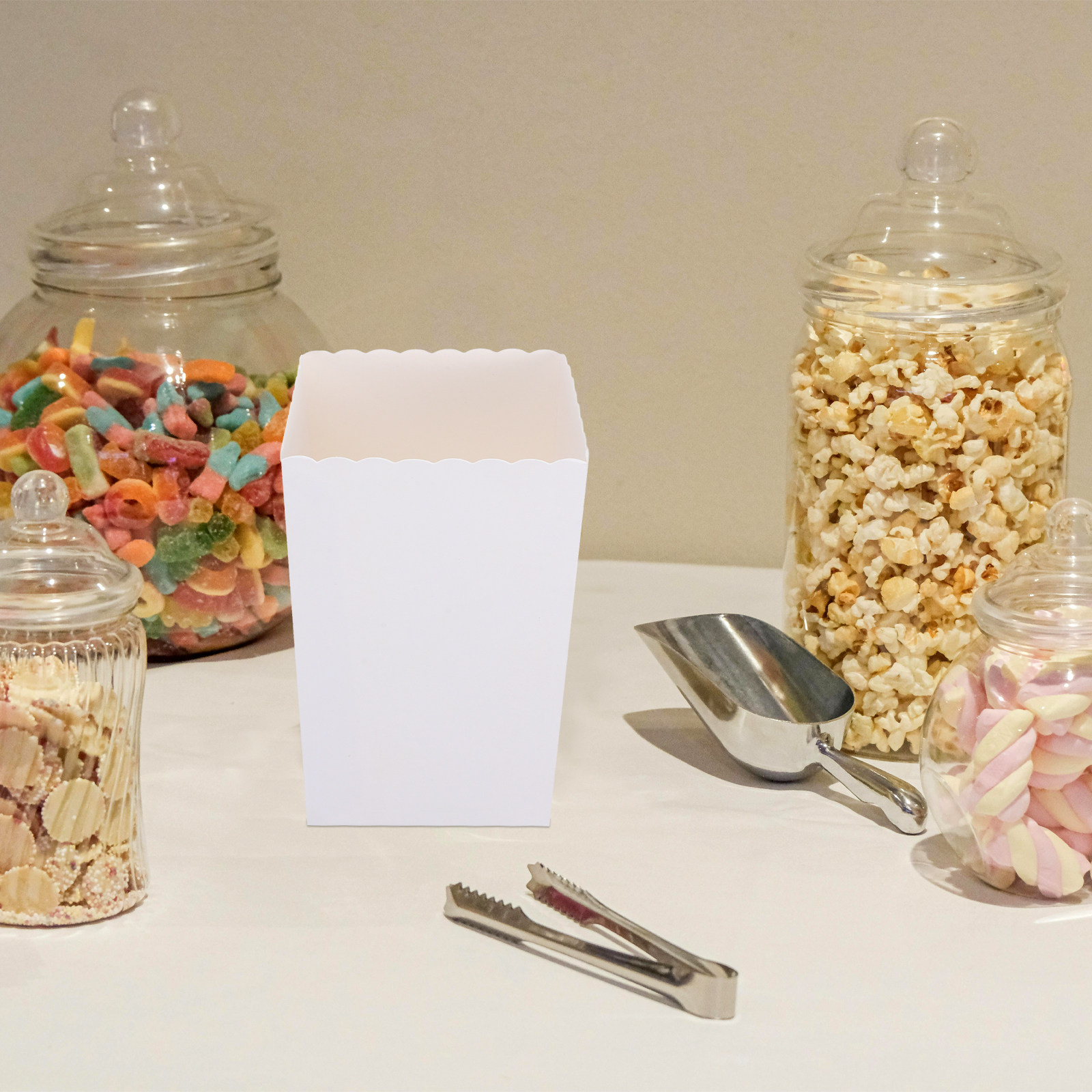 Event Party Box - 50Pcs Party Disposable Popcorn Boxes Black