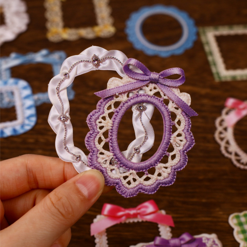 Papercraft Supply Ribbon - 1pack/8pcs Vintage Ribbon Border Bow Hard