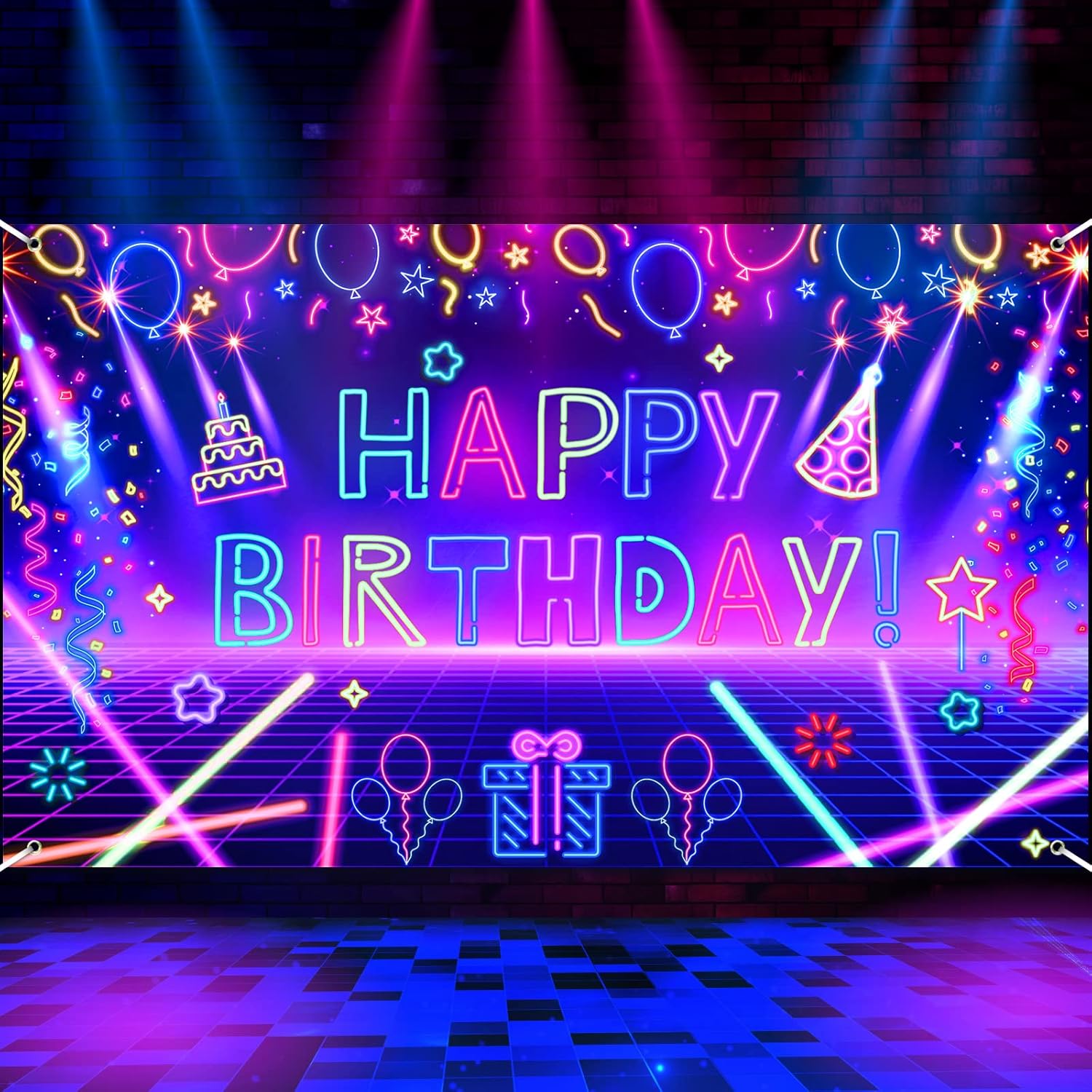 Photography Backdrop Glow Neon - Let'S Party Event Supply recension och pris