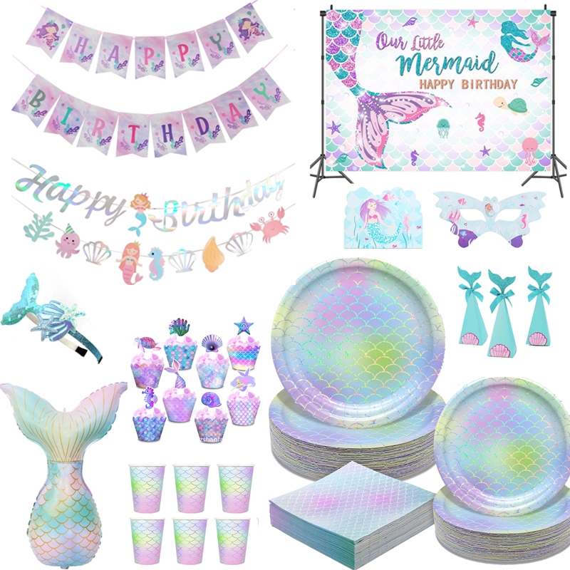 Mermaid Party Supplies Mermaid - Table Cloth Disposable recension och pris