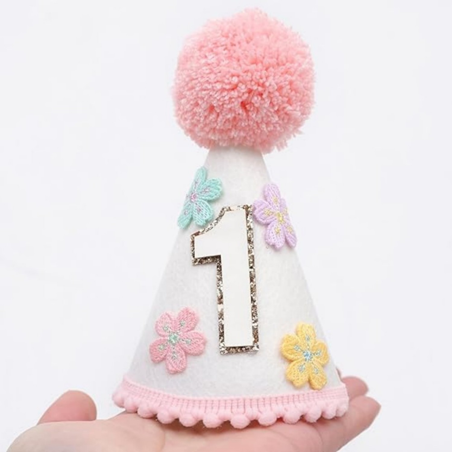 Colorful Floral Cone-Shaped Bi - Party Hat Cone recension och pris