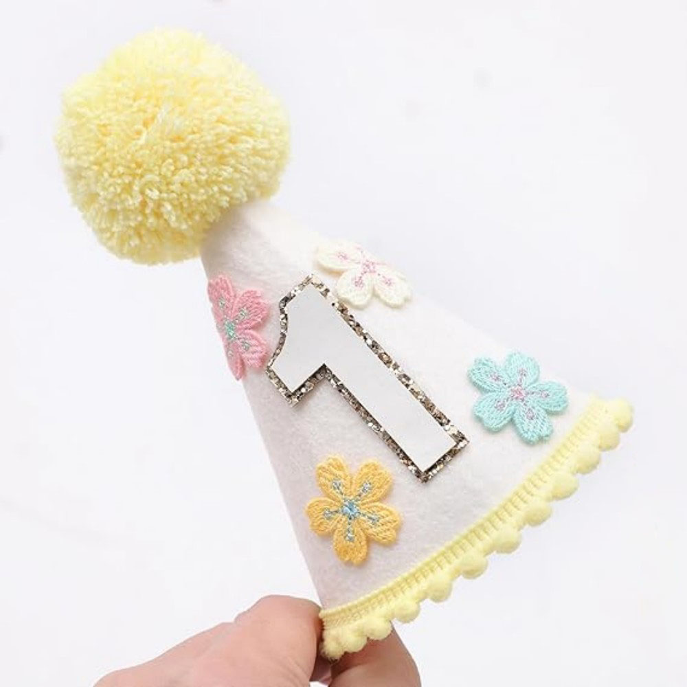 Colorful Floral Cone-Shaped Bi - Party Hat Cone recension och pris