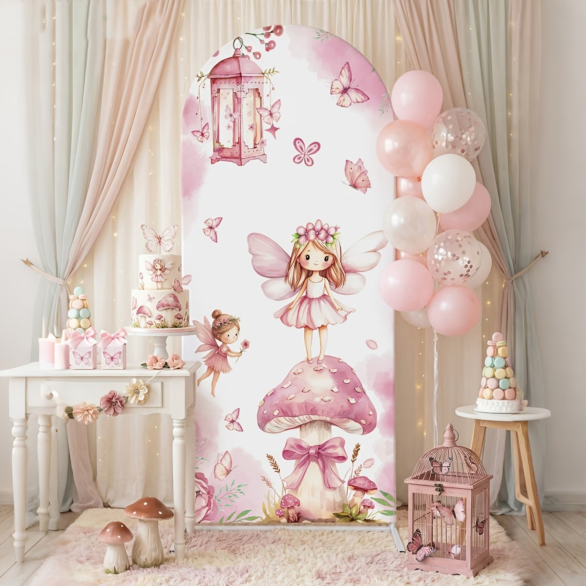 Fairy And Mushroom Background  - Dessert Table Backdrop recension och pris