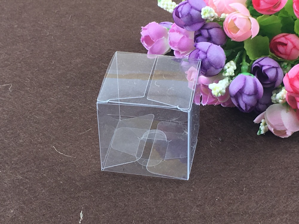 50pcs 9*9*9cm clear plastic pv - Event Party Box recension och pris
