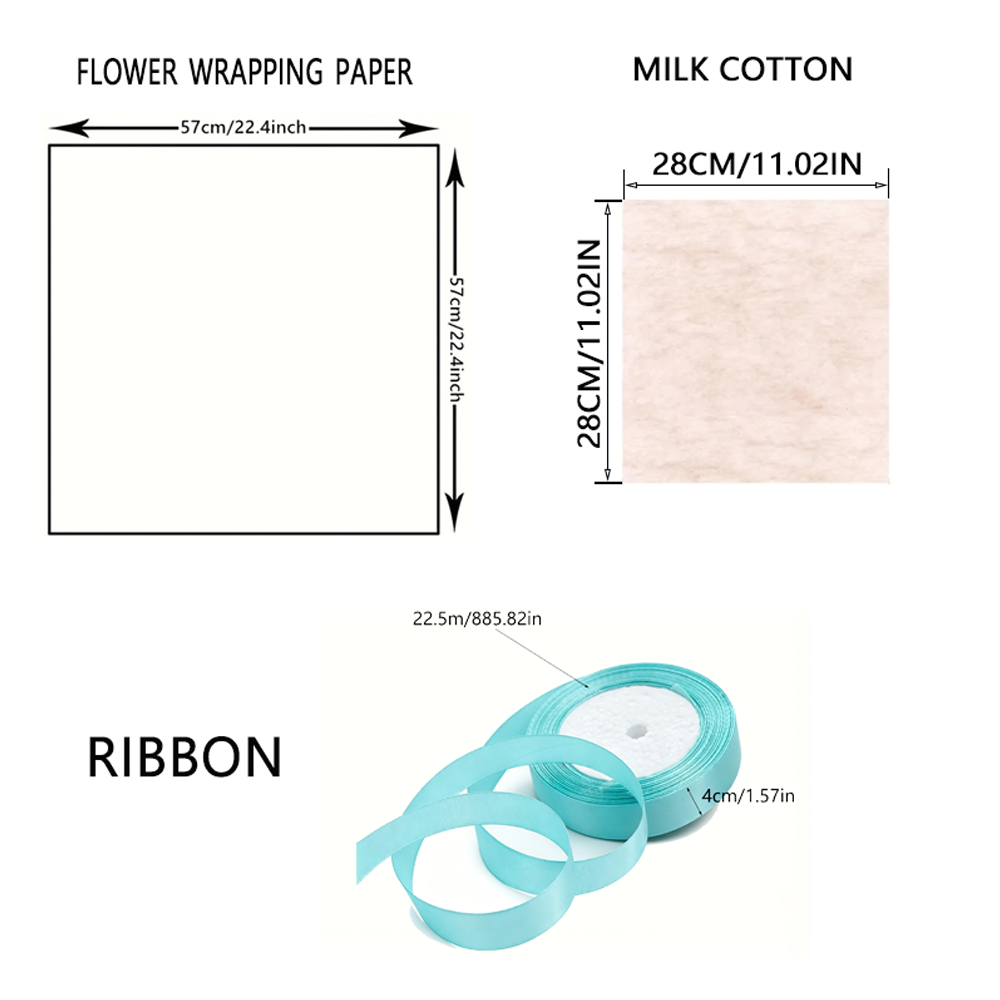 20 Sheets Floral Bouquet Wrapp - Papercraft Supply Ribbon recension och pris