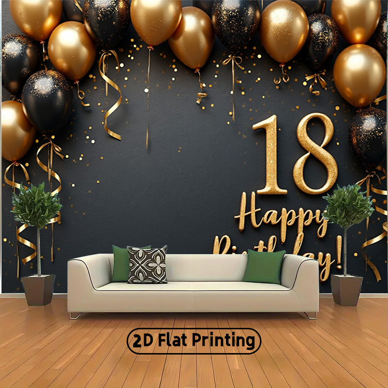 2D 1Pc Black & Gold Balloons B - Party Banner Gold recension och pris