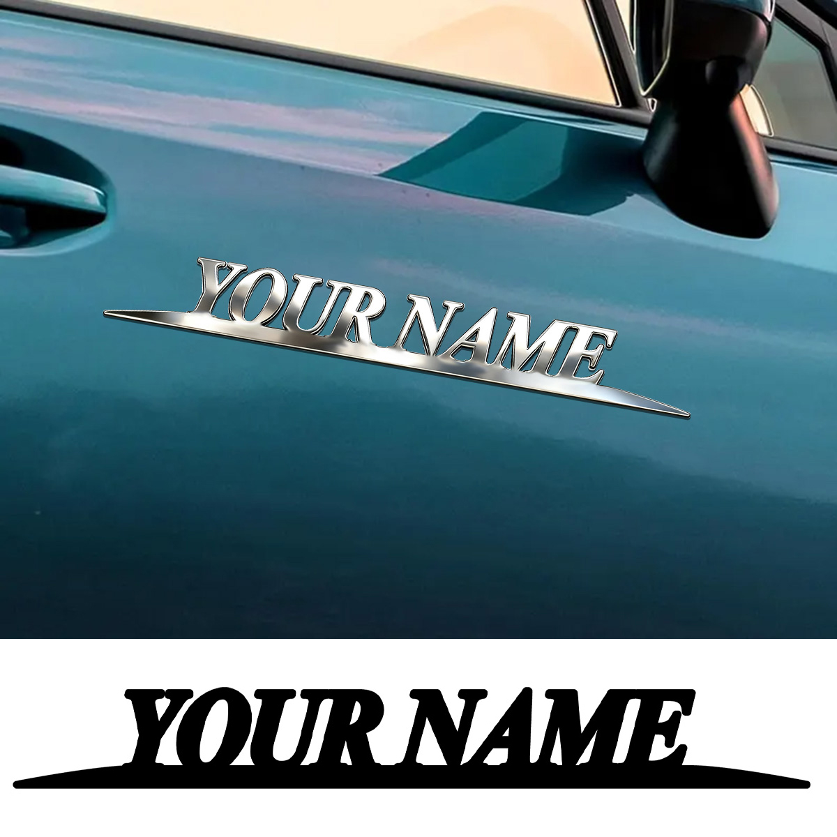Metal Trendy YOUR NAME Sticker - Event Suppliers recension och pris