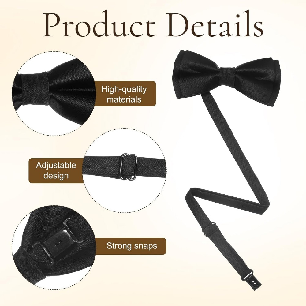 Men's Bow Ties, 2-Pack Solid C - Event & Party Supply recension och pris