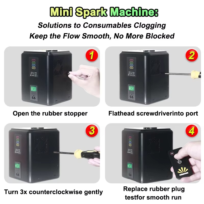 4PACK 350W Mini Cold Spark Mac - Event Party Dj recension och pris
