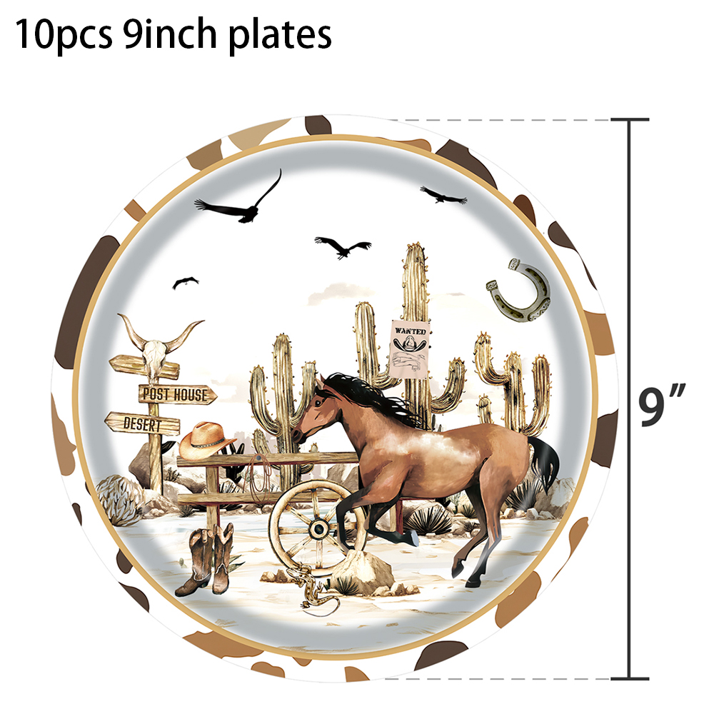 Western Cowboy Party disposabl - Table Cloth Disposable recension och pris