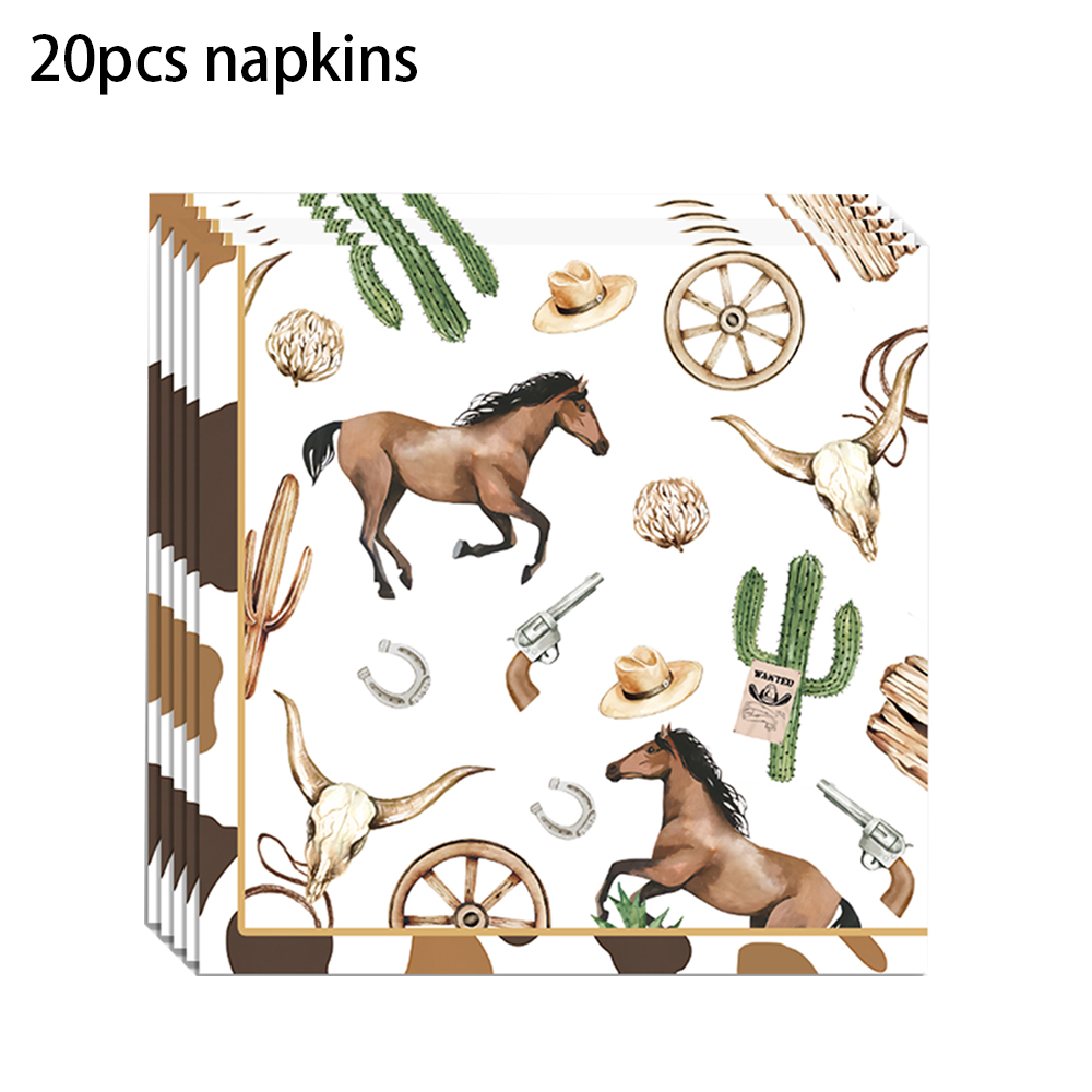Western Cowboy Party disposabl - Table Cloth Disposable recension och pris
