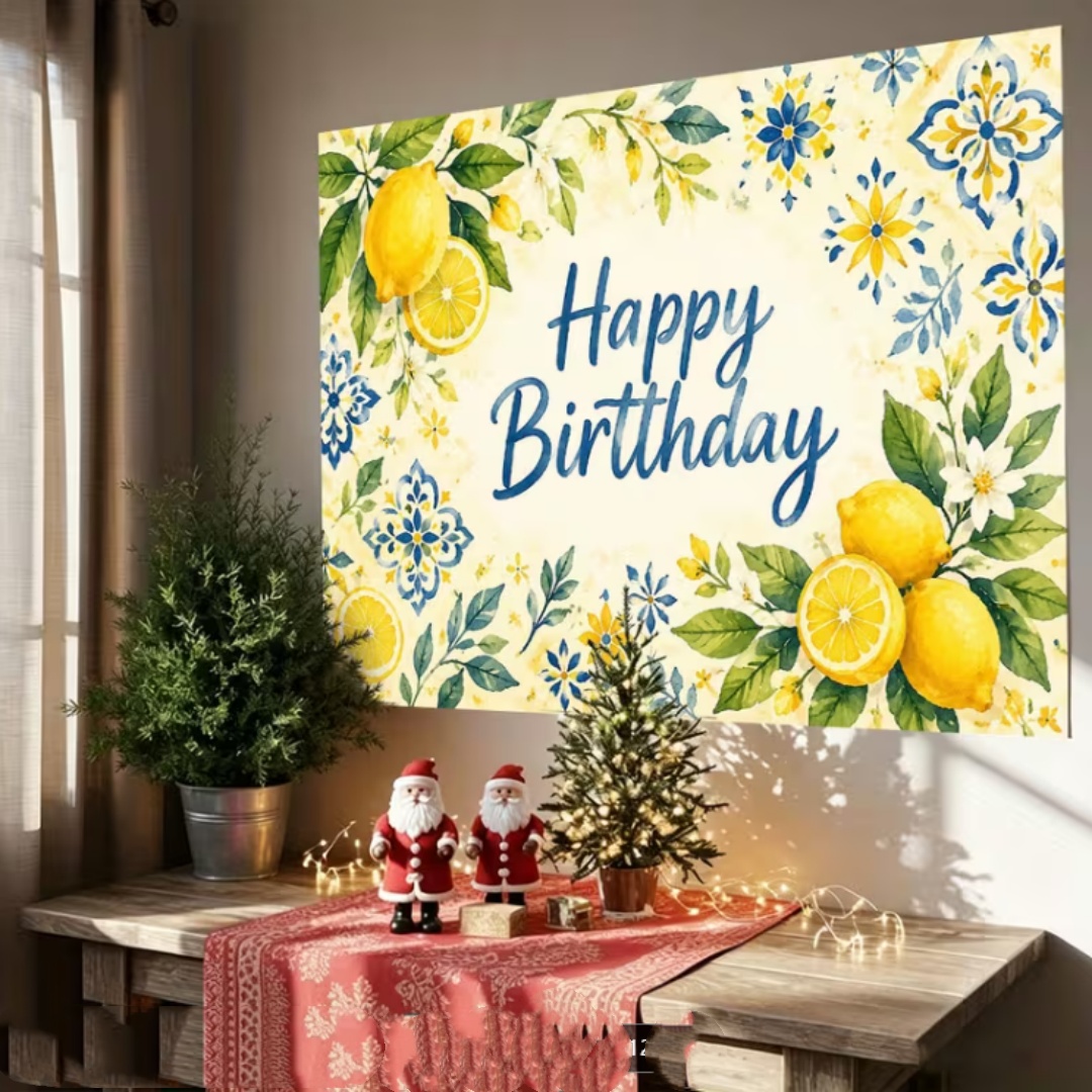 Lemon Birthday Party Decoratio - Dessert Table Backdrop recension och pris