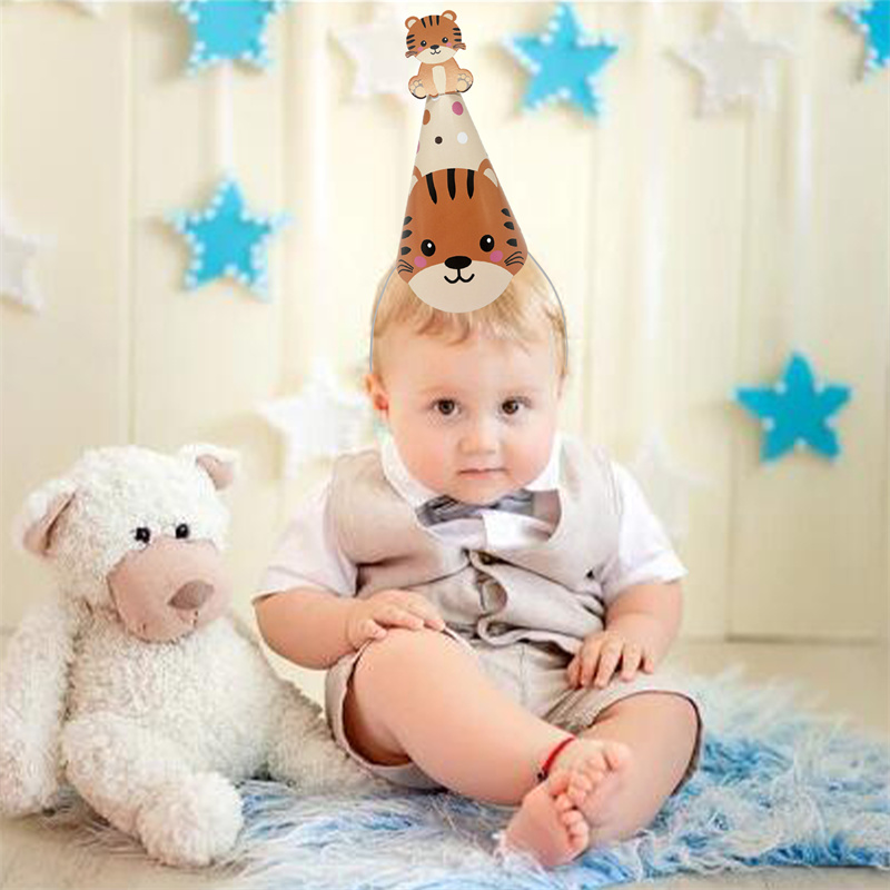 6Pcs Jungle Animal Paper Hats  - Party Hat Cone recension och pris