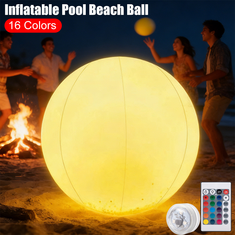 Inflatable Pool Beach Ball Lum - Led Balloon Light recension och pris