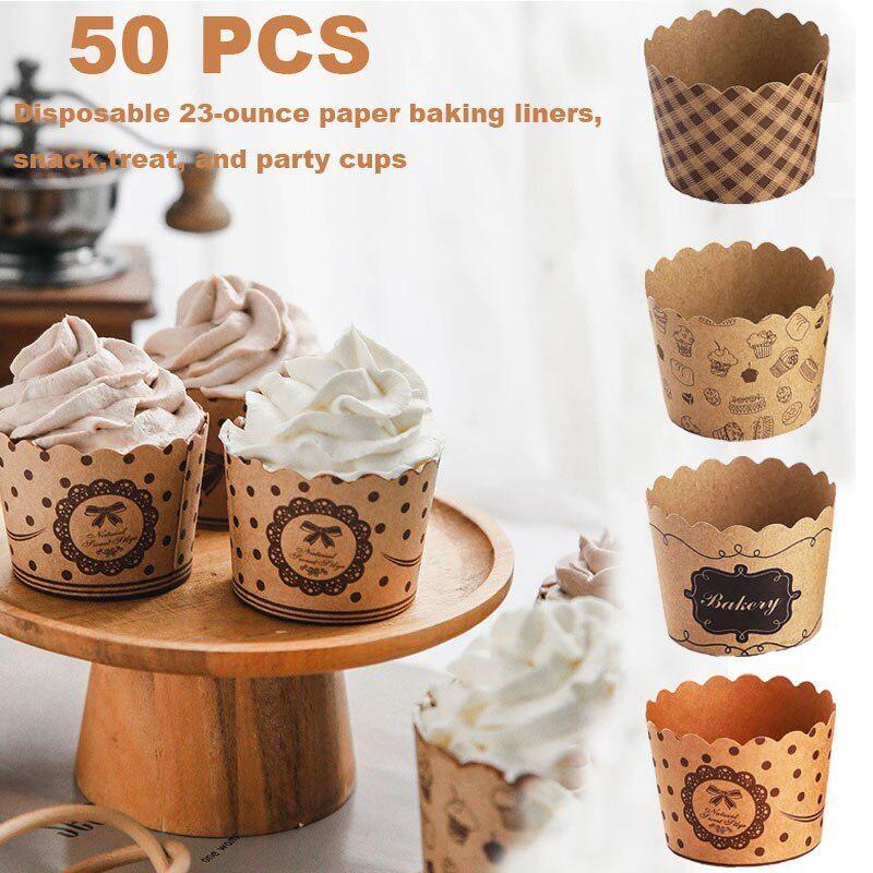 50Pcs/Pack Cupcake Paper Cups  - Plastic Cup 50Pcs recension och pris