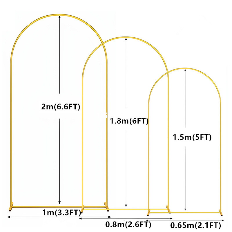 1pc Gold Metal Arch Backdrop S - Balloon Arch Kit recension och pris