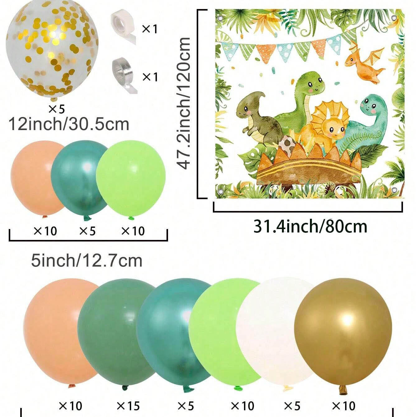 Dinosaur Balloon Set Arch for  - Balloon Arch Kit recension och pris