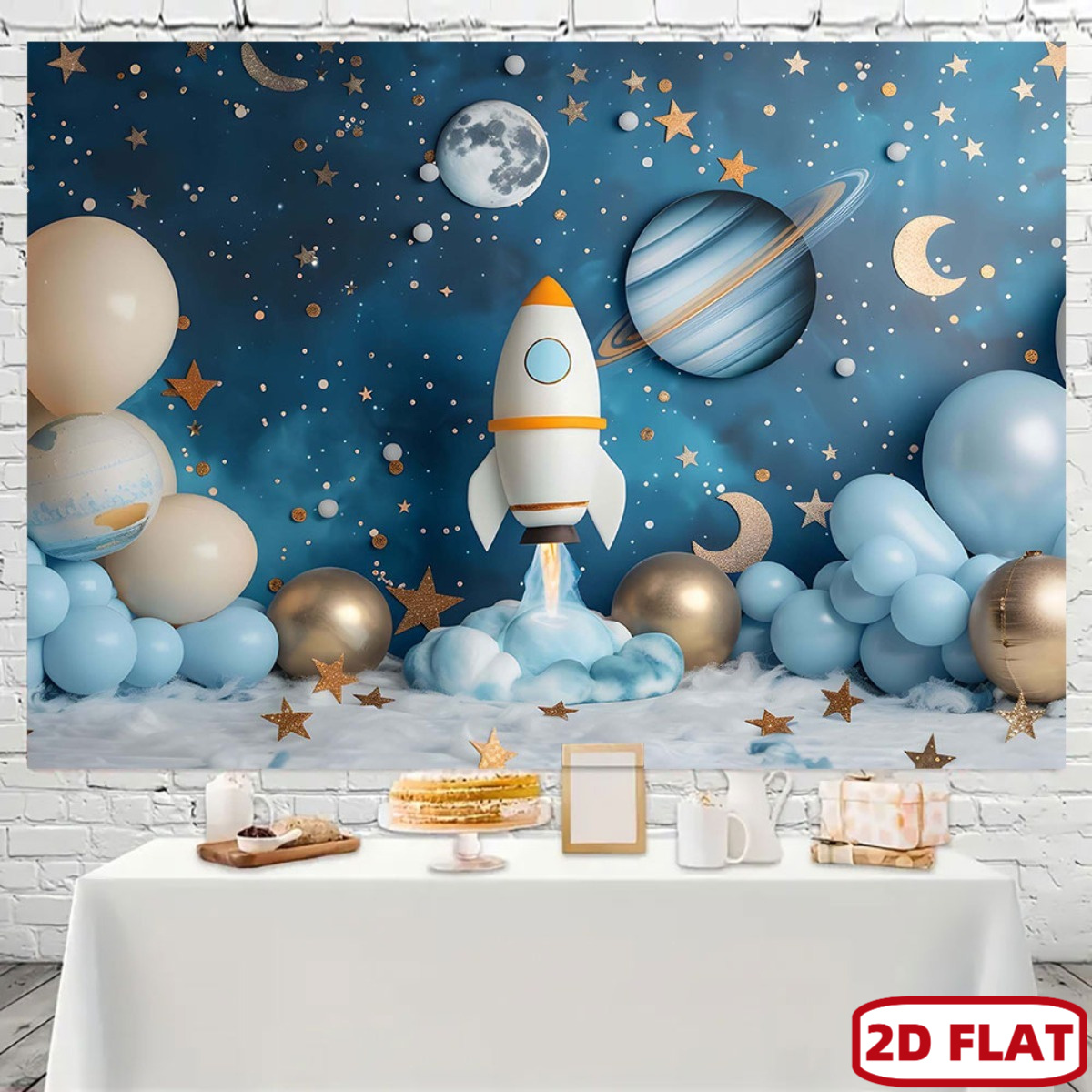 2D flat 1pc space theme party  - Event Launch Party recension och pris