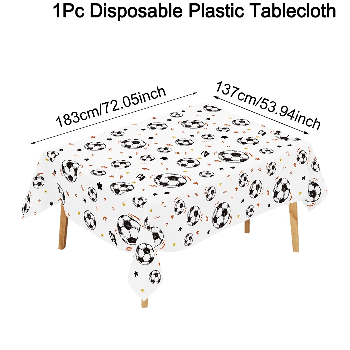 183x137cm Soccer Theme Disposa - Table Cloth Disposable recension och pris