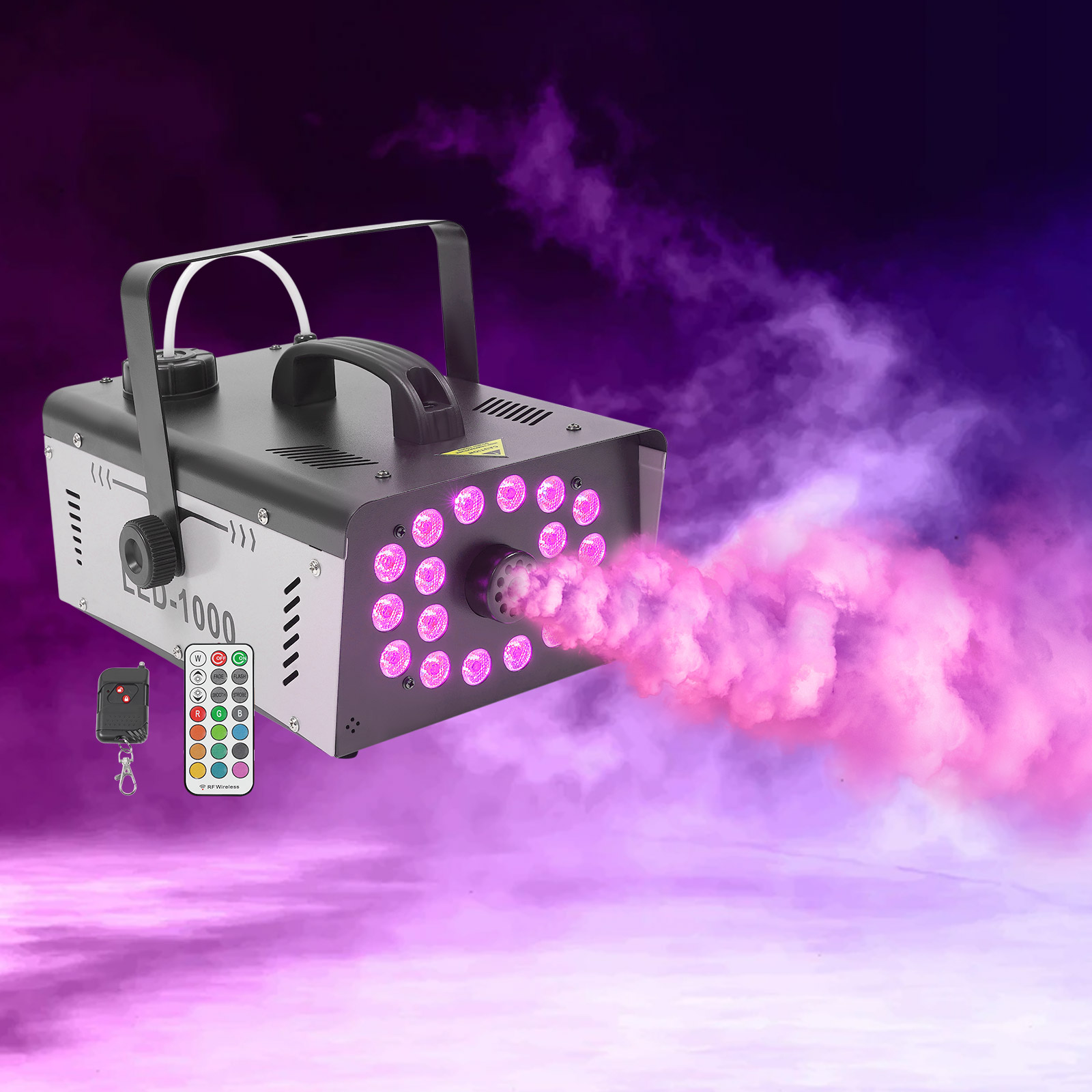 Smoke Machine 1000W 18 LED Sta - Event Party Dj recension och pris