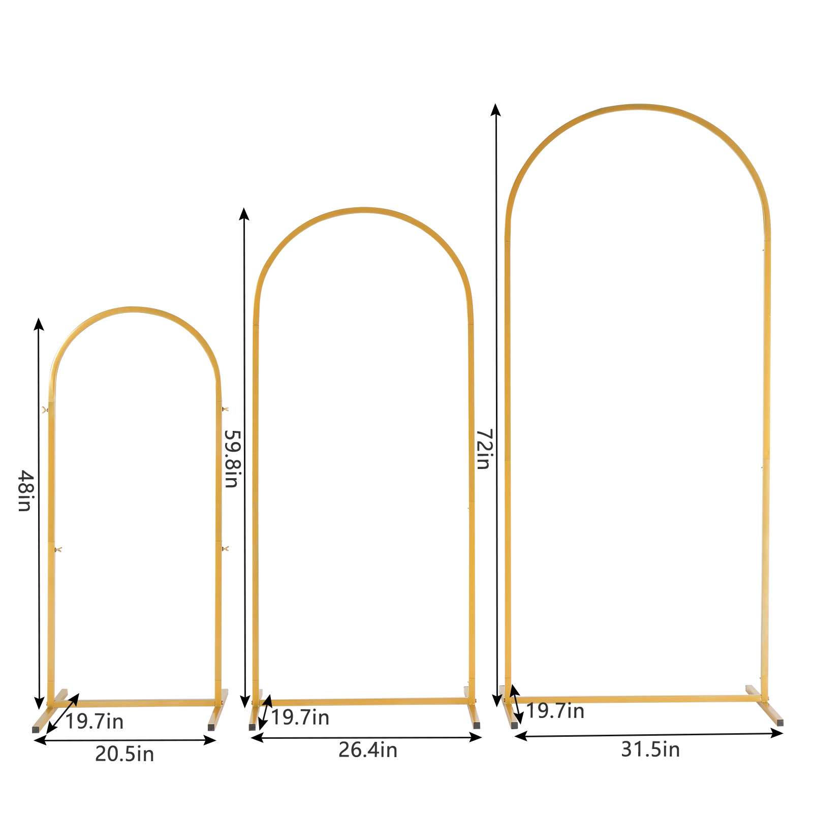 3Pack Golden Metal Arch Kits,  - Balloon Arch Kit recension och pris