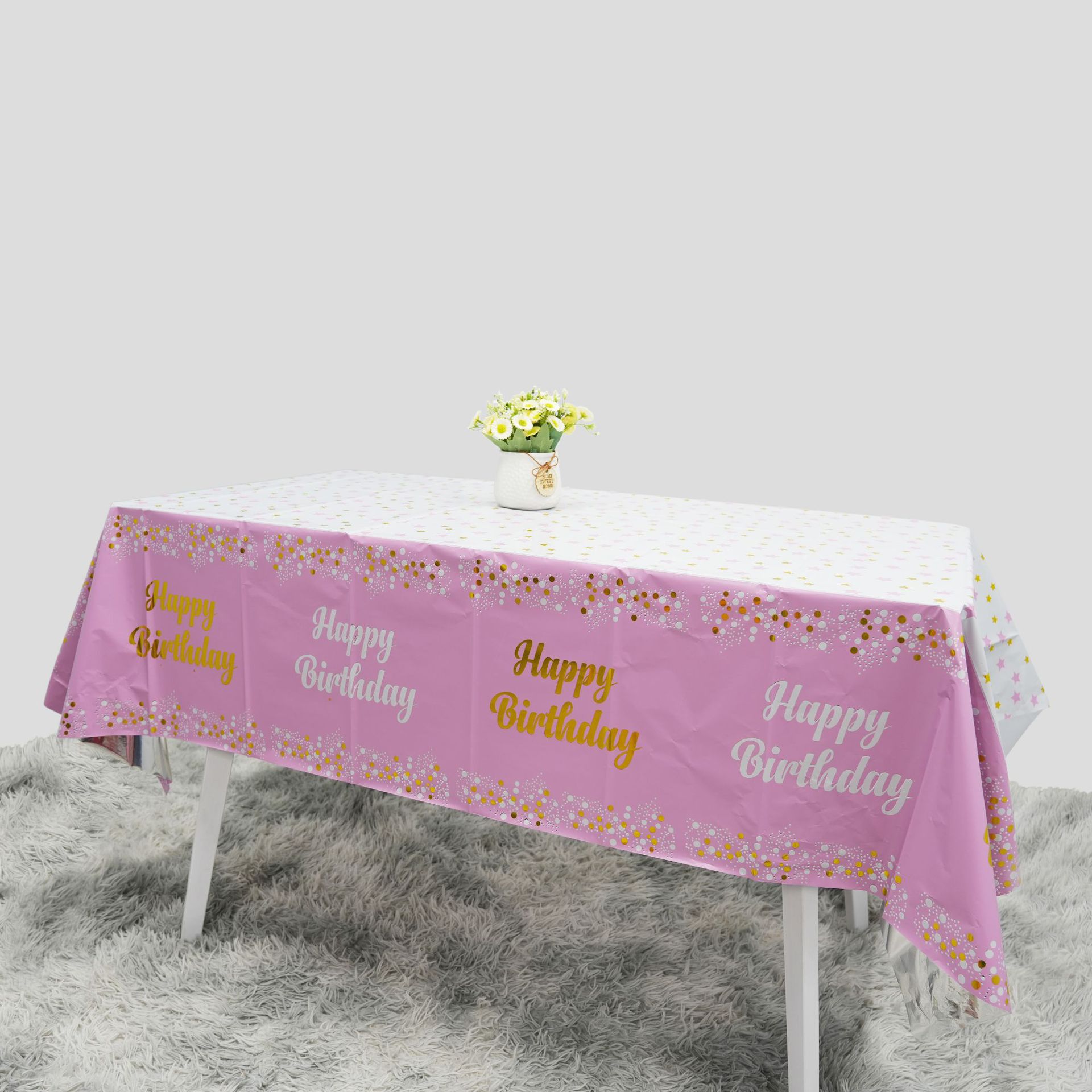 Happy Birthday Disposable Tabl - Table Cloth Disposable recension och pris