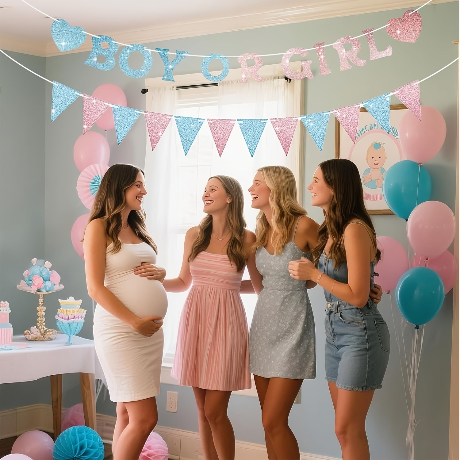 Gender Reveal Party Supplies O - Confetti Cannon Tube recension och pris