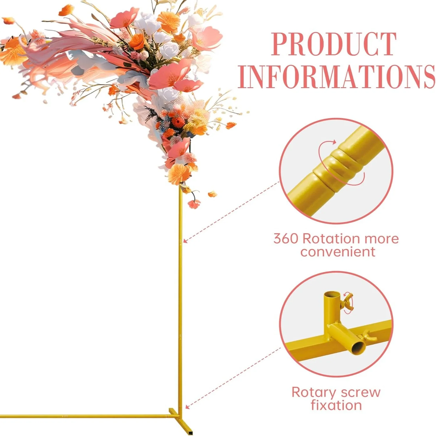 Gold Wedding Arches Square Bac - Balloon Arch Kit recension och pris