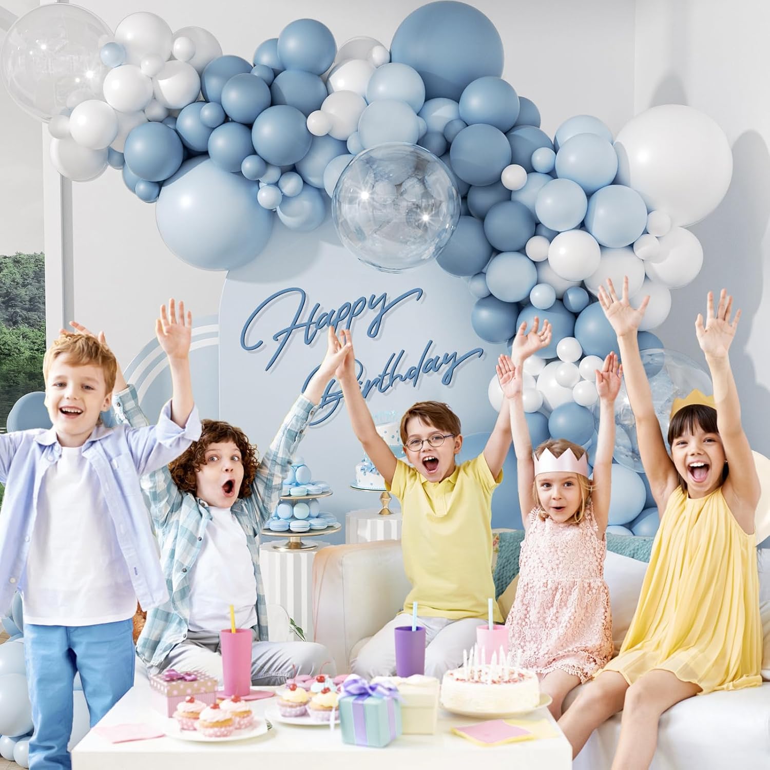 105Pcs Dusty Blue Balloon Arch - Balloon Arch Kit recension och pris